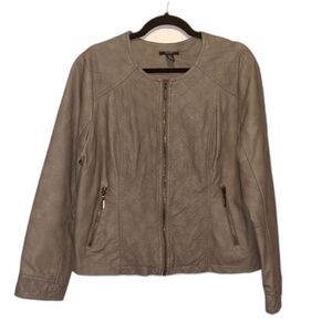 NWT Alfani Women's Faux Leather Jacket 
Size XL